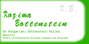 kozima bottenstein business card